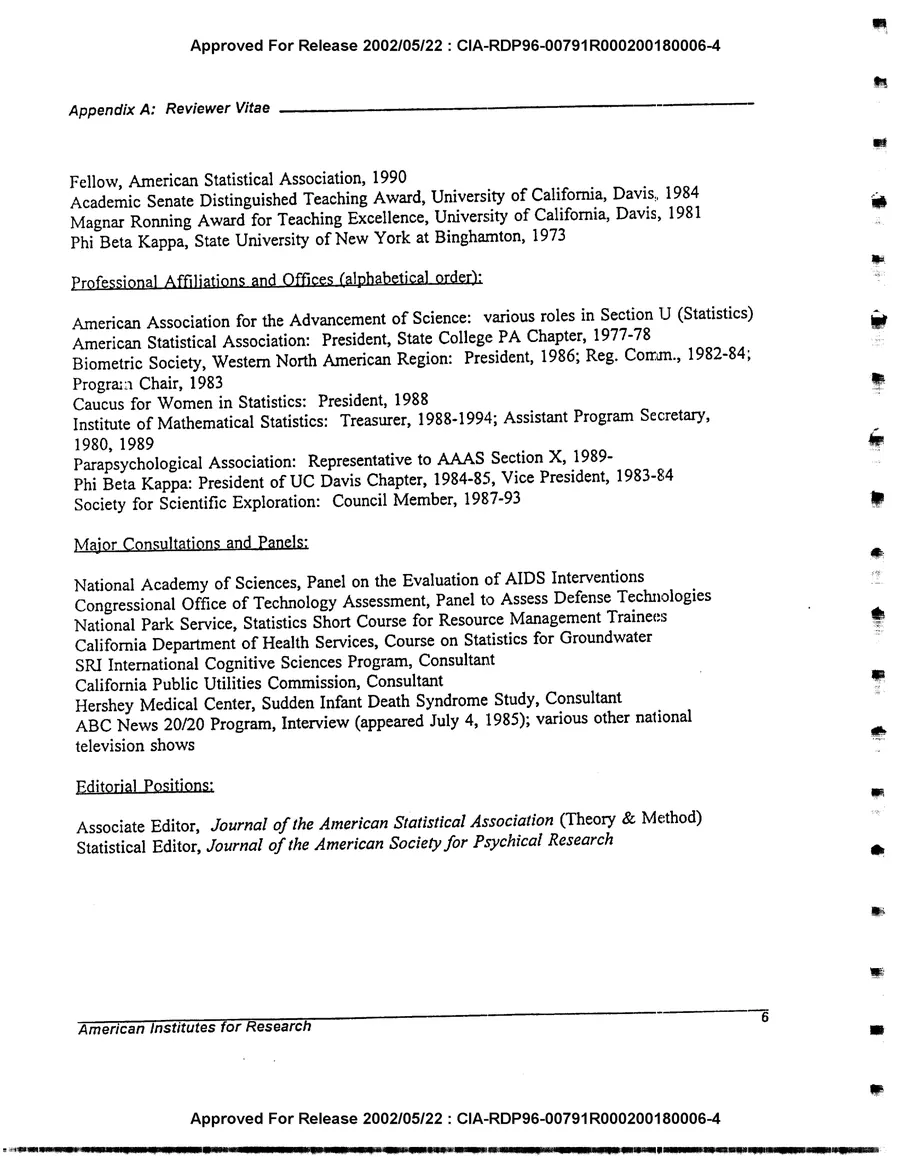 An Evaluation of Remote Viewing: Research and Applications — leaf 146, printed page 6, facsimile of the released scan
