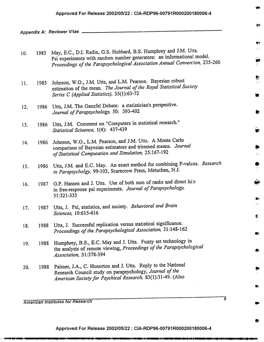 An Evaluation of Remote Viewing: Research and Applications — leaf 148, printed page 8, facsimile of the released scan