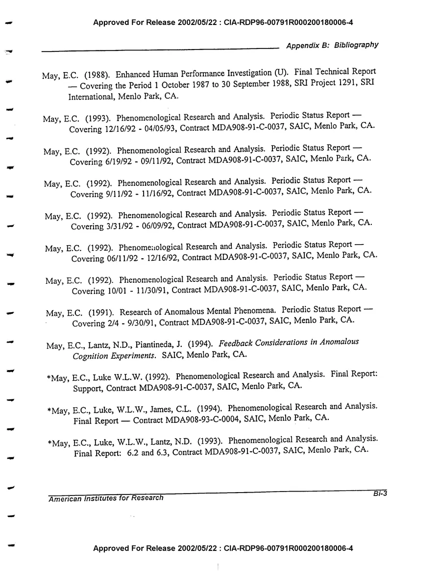 An Evaluation of Remote Viewing: Research and Applications — leaf 156, printed page Bi-3, facsimile of the released scan