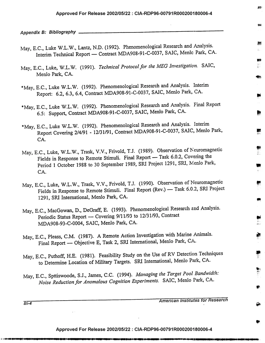 An Evaluation of Remote Viewing: Research and Applications — leaf 157, printed page Bi-4, facsimile of the released scan