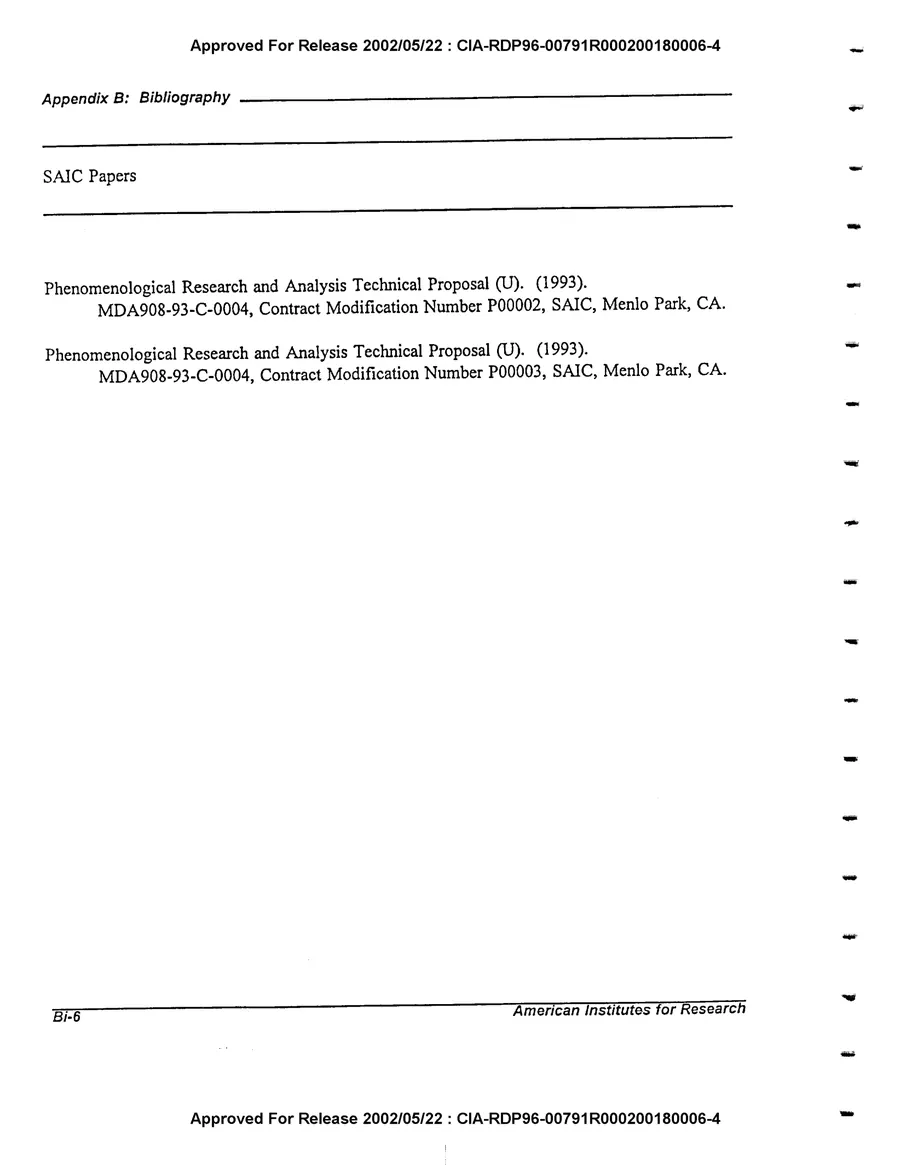 An Evaluation of Remote Viewing: Research and Applications — leaf 159, printed page Bi-6, facsimile of the released scan