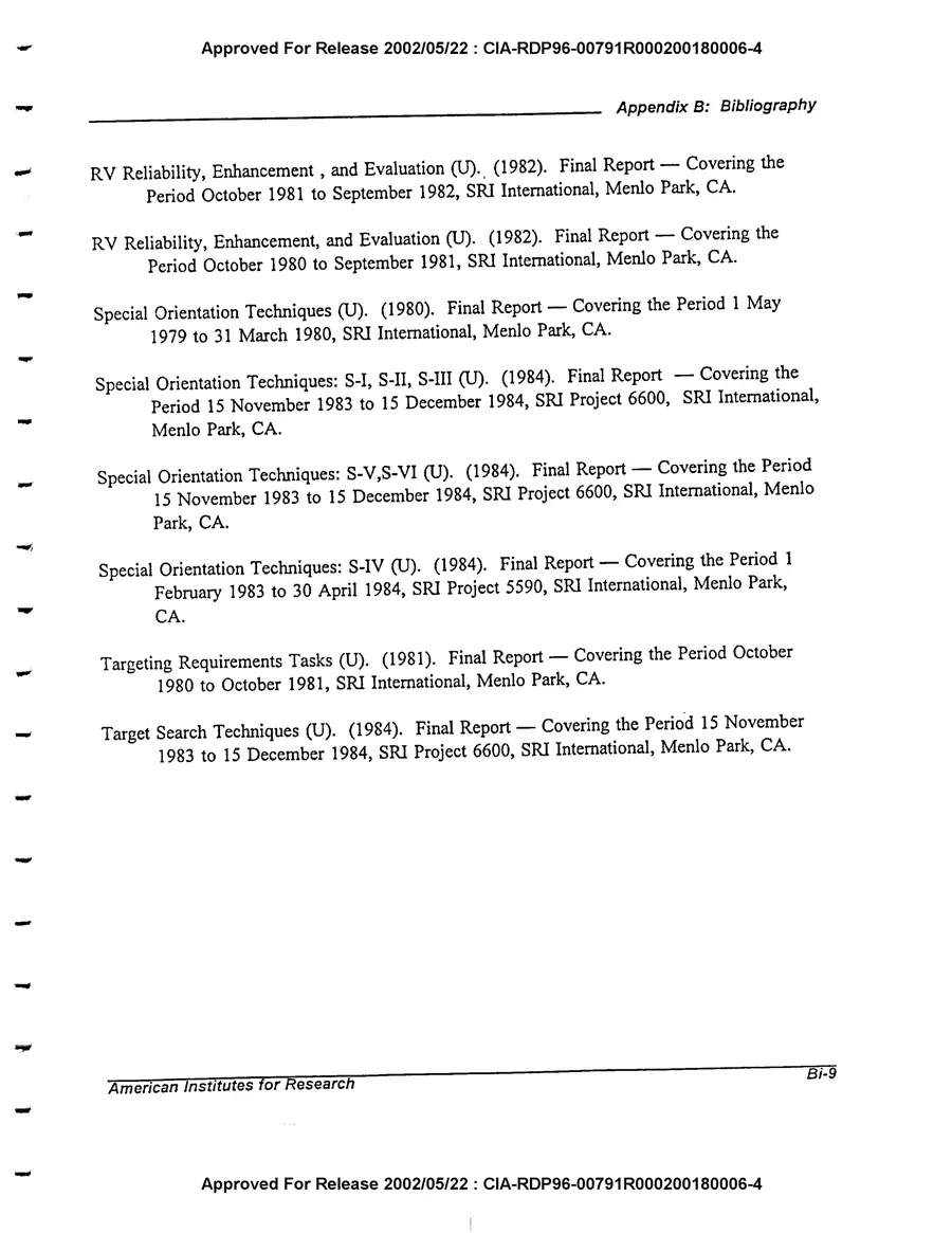 An Evaluation of Remote Viewing: Research and Applications — leaf 162, printed page Bi-9, facsimile of the released scan