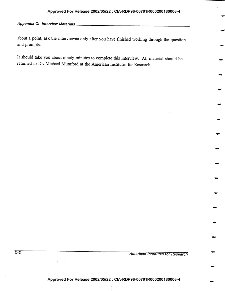 An Evaluation of Remote Viewing: Research and Applications — leaf 165, printed page C-2, facsimile of the released scan