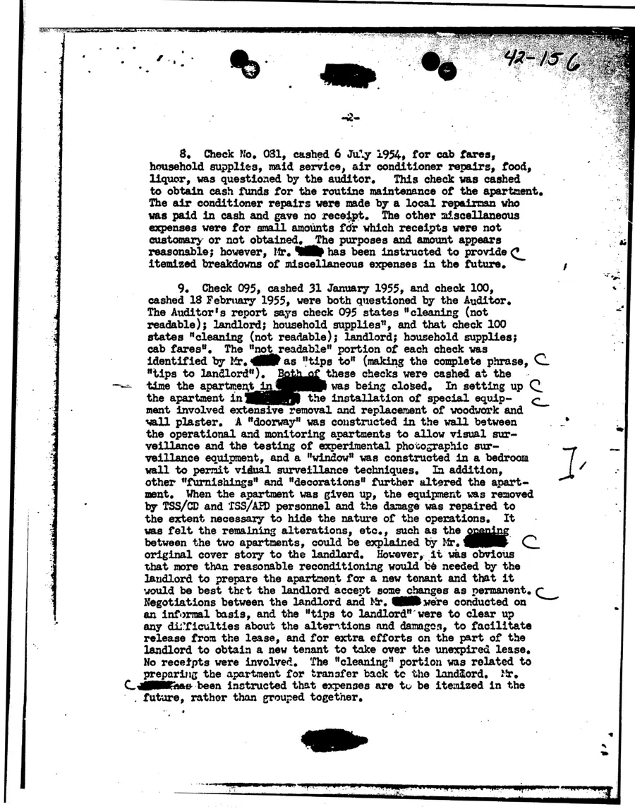 Report of Inspection of MKULTRA — leaf 50, printed page 2 (memorandum of 1 August 1955), facsimile of the released scan