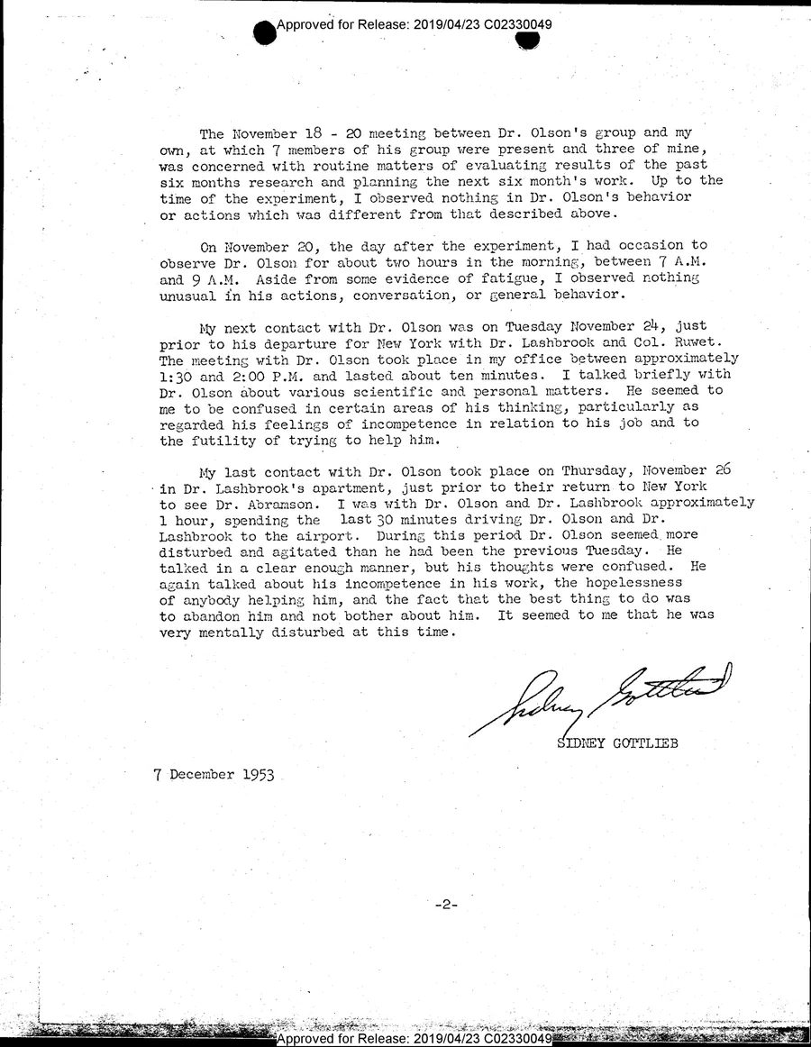FRANK R. OLSON — leaf 8, printed page 2, facsimile of the released scan