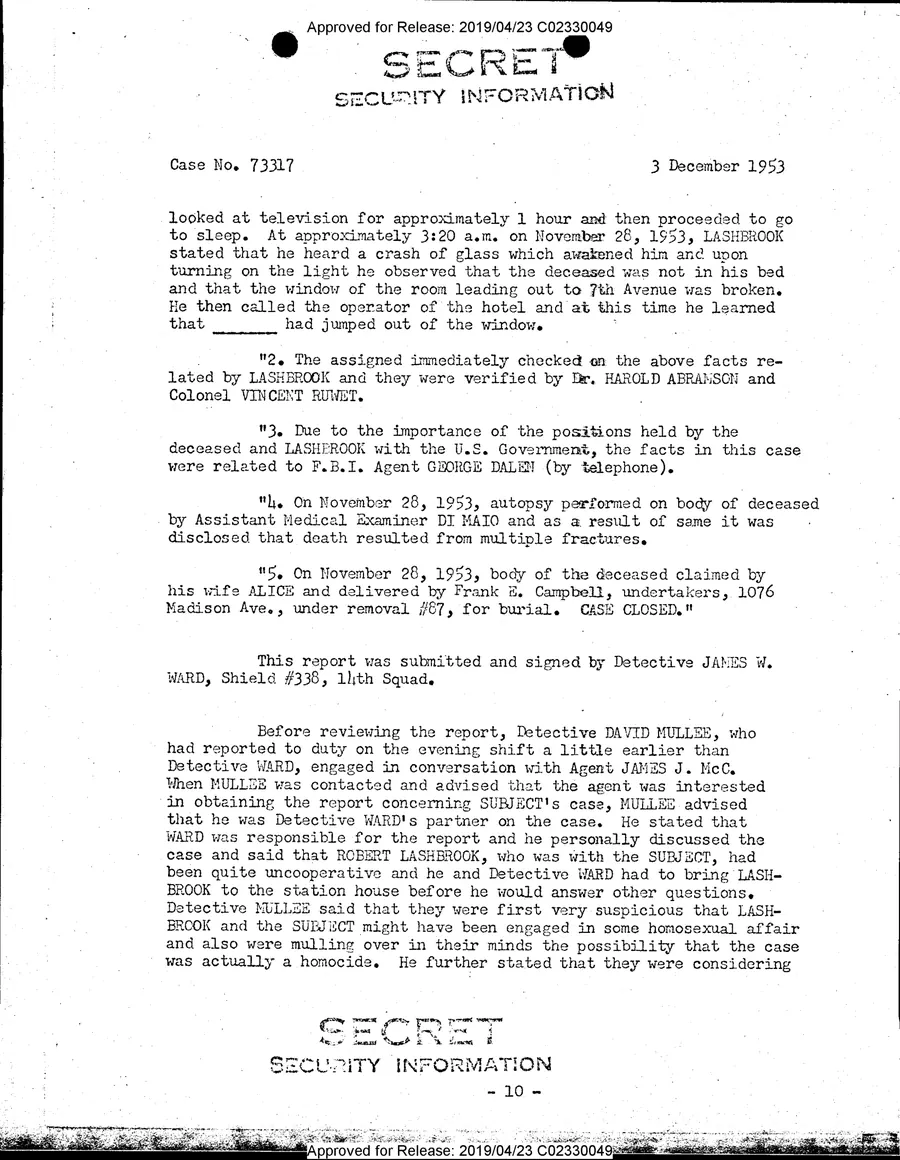 FRANK R. OLSON — leaf 25, printed page 10, facsimile of the released scan