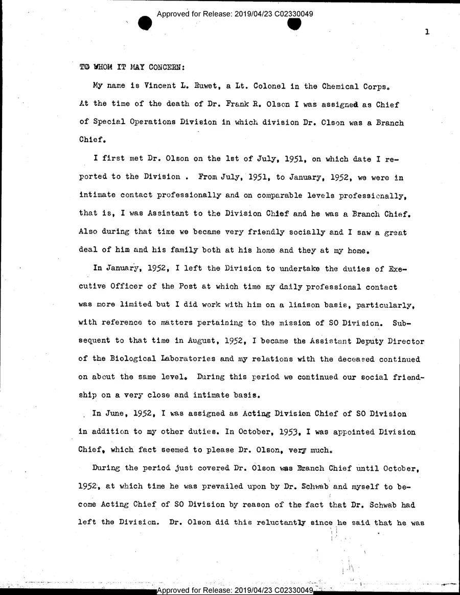 FRANK R. OLSON — leaf 31, printed page 1, facsimile of the released scan