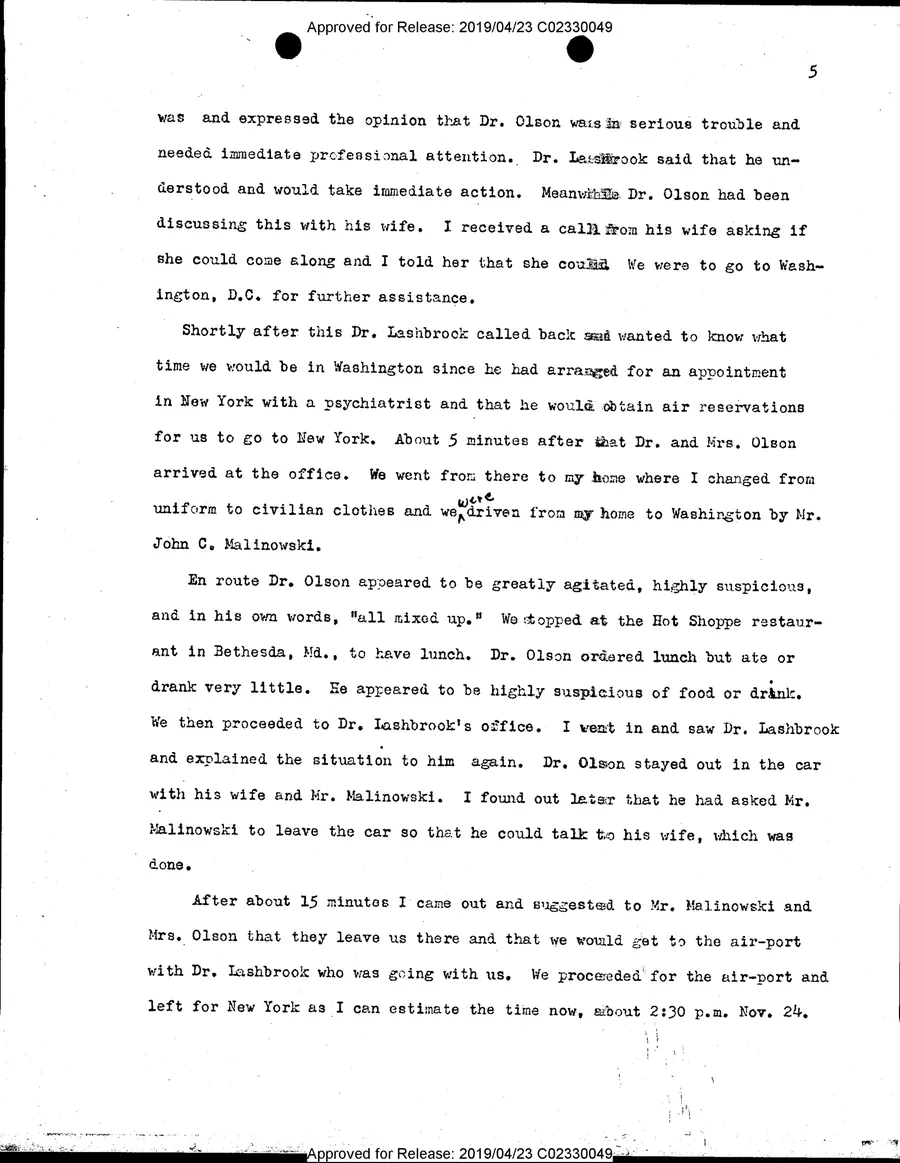 FRANK R. OLSON — leaf 35, printed page 5, facsimile of the released scan