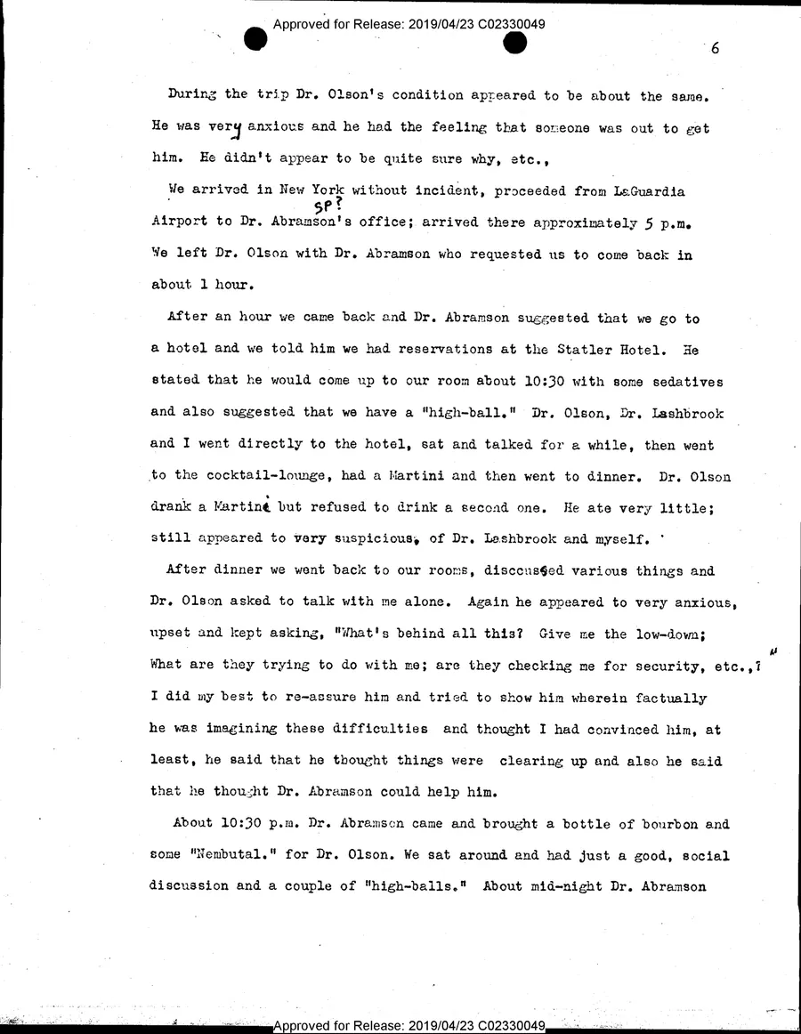 FRANK R. OLSON — leaf 36, printed page 6, facsimile of the released scan