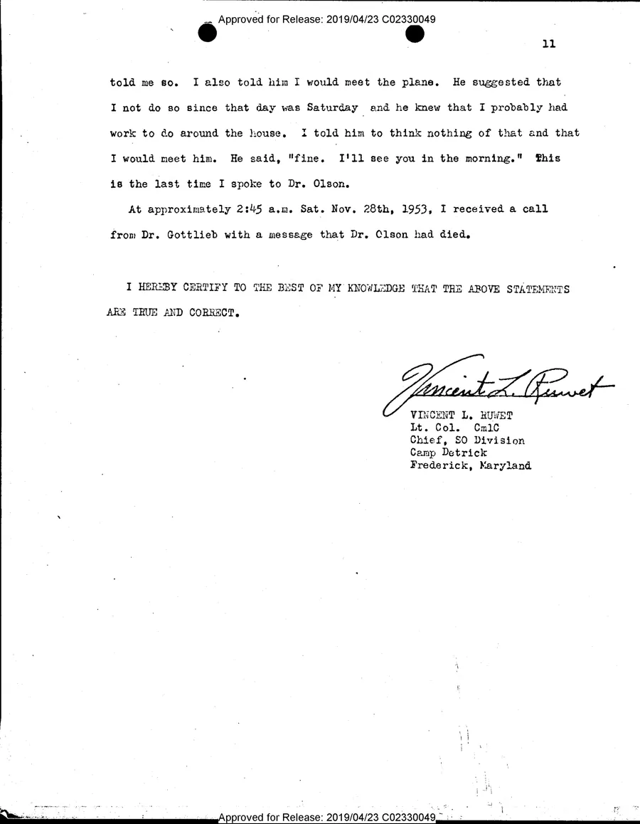 FRANK R. OLSON — leaf 41, printed page 11, facsimile of the released scan