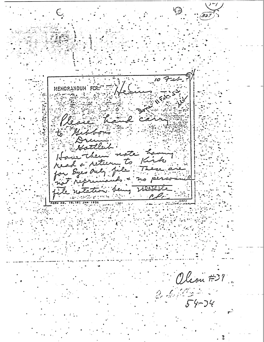FRANK R. OLSON — leaf 43, facsimile of the released scan
