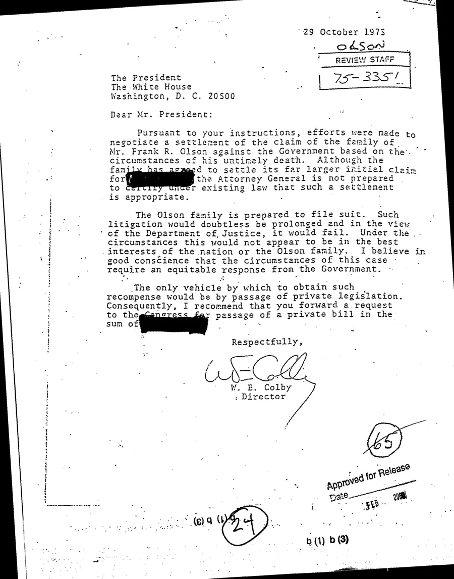 FRANK R. OLSON — leaf 58, facsimile of the released scan