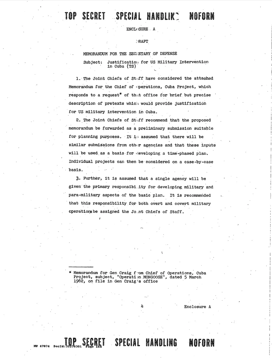 Justification for US Military Intervention in Cuba — leaf 28, printed page 4, facsimile of the released scan