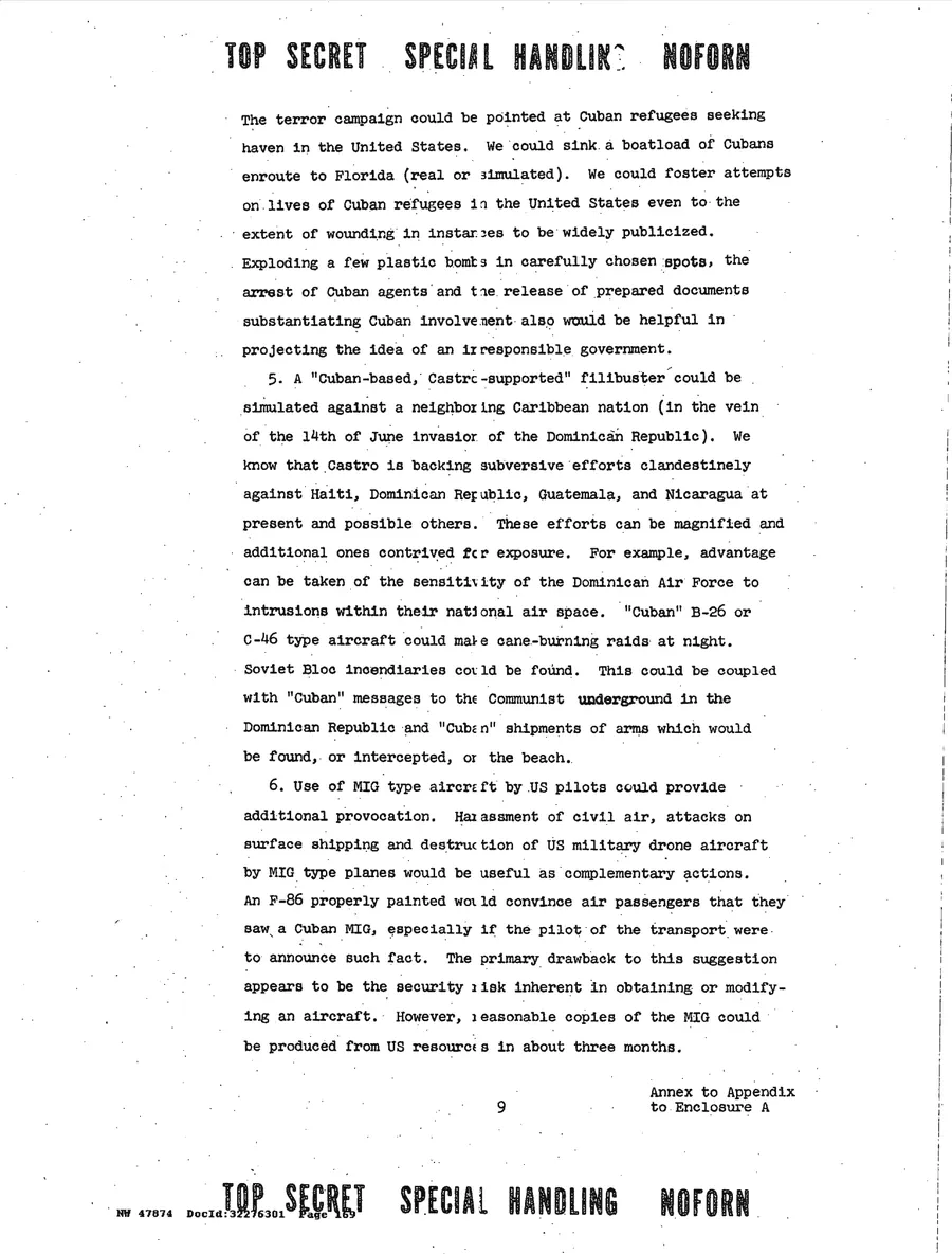 Justification for US Military Intervention in Cuba — leaf 33, printed page 9, facsimile of the released scan