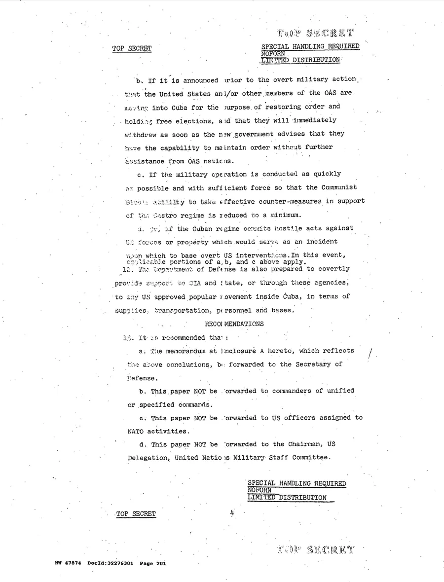 Justification for US Military Intervention in Cuba — leaf 43, printed page 4, facsimile of the released scan