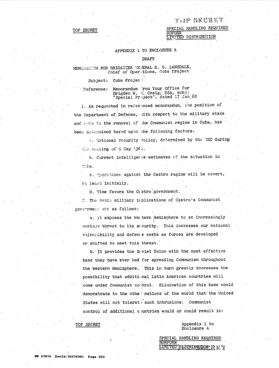 Justification for US Military Intervention in Cuba — leaf 45, facsimile of the released scan