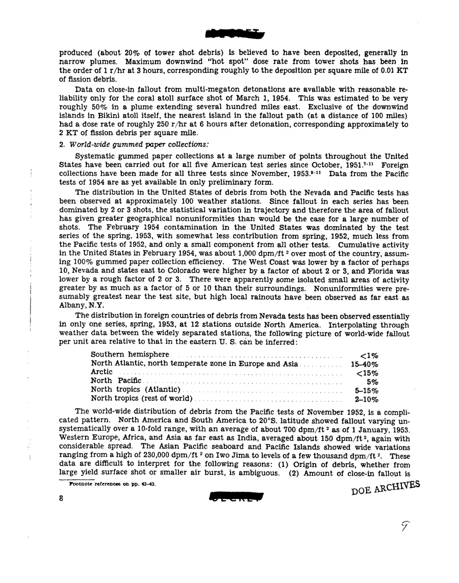 Report on Project Gabriel — leaf 9, printed page 8, facsimile of the released scan