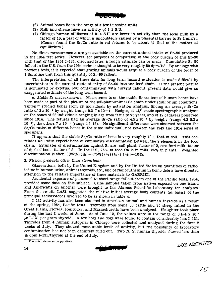 Report on Project Gabriel — leaf 15, printed page 14, facsimile of the released scan