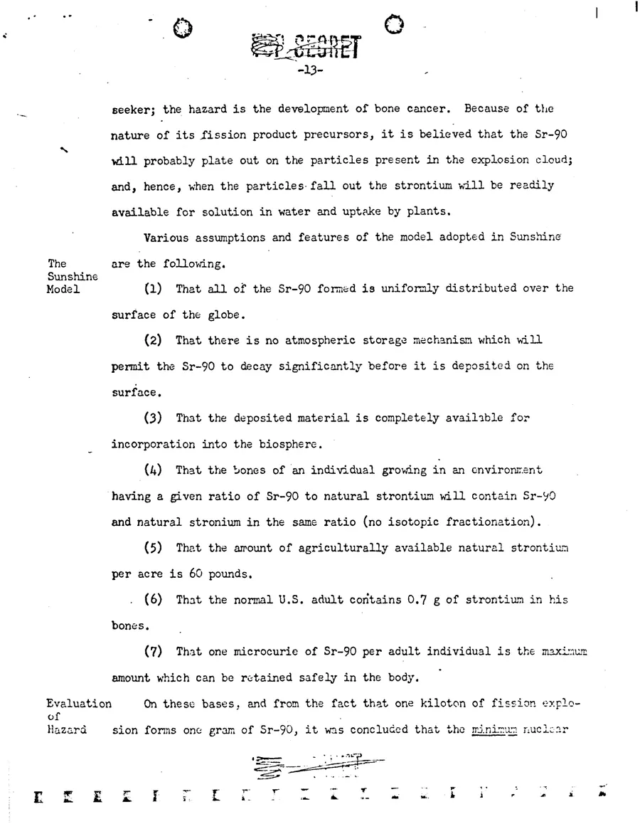 Report on Project Gabriel — leaf 39, printed page 13, facsimile of the released scan