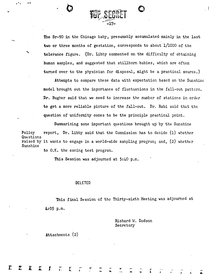 Report on Project Gabriel — leaf 43, printed page 17, facsimile of the released scan