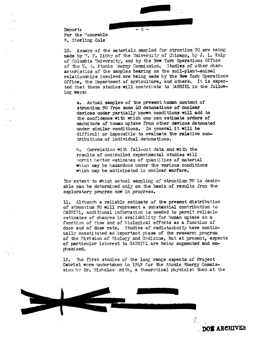 Report on Project Gabriel — leaf 47, printed page 4, facsimile of the released scan