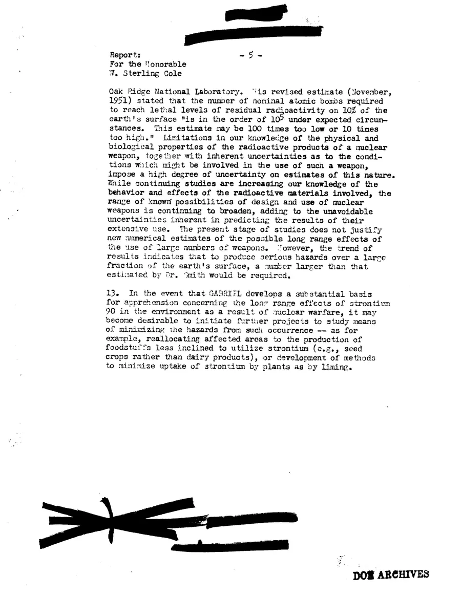 Report on Project Gabriel — leaf 48, printed page 5, facsimile of the released scan