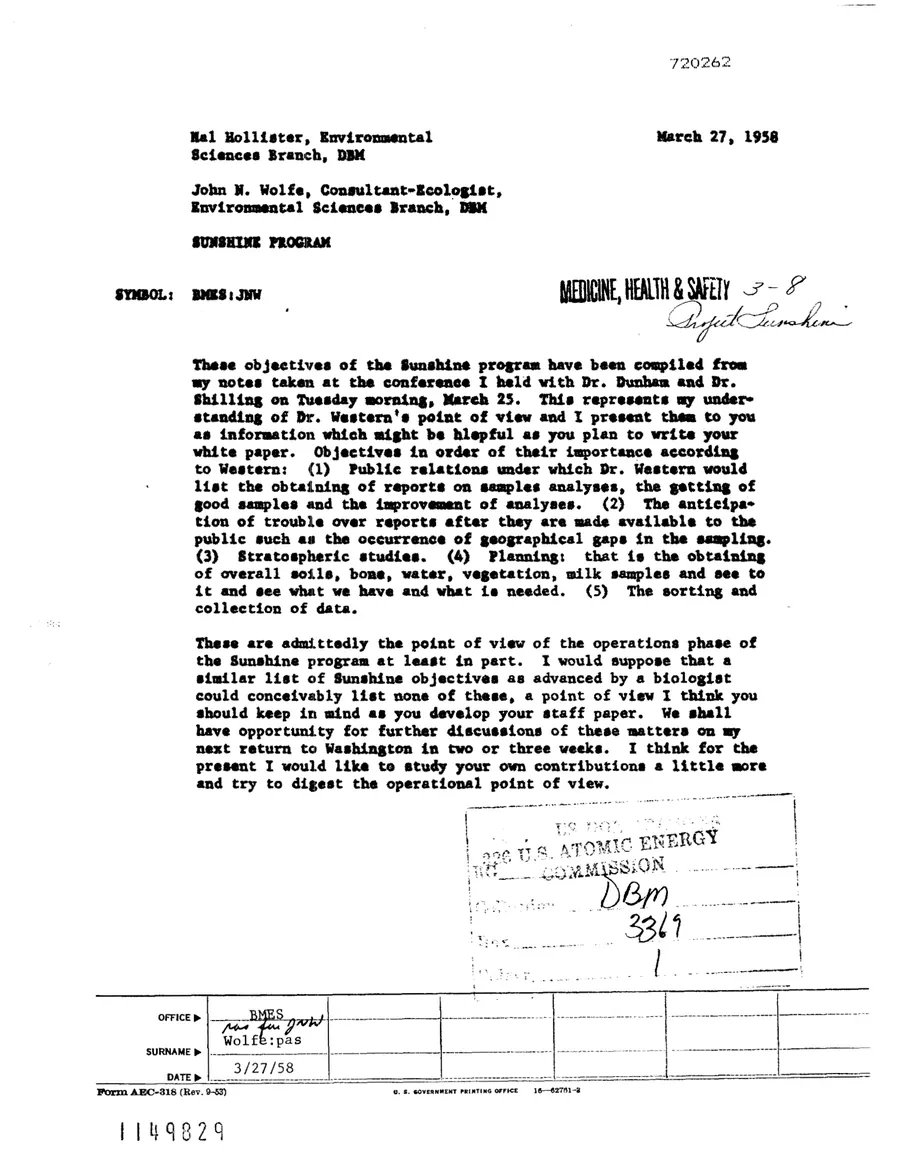 Report on Project Gabriel — leaf 60, facsimile of the released scan