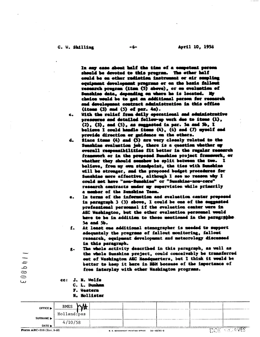 Report on Project Gabriel — leaf 66, printed page 6, facsimile of the released scan