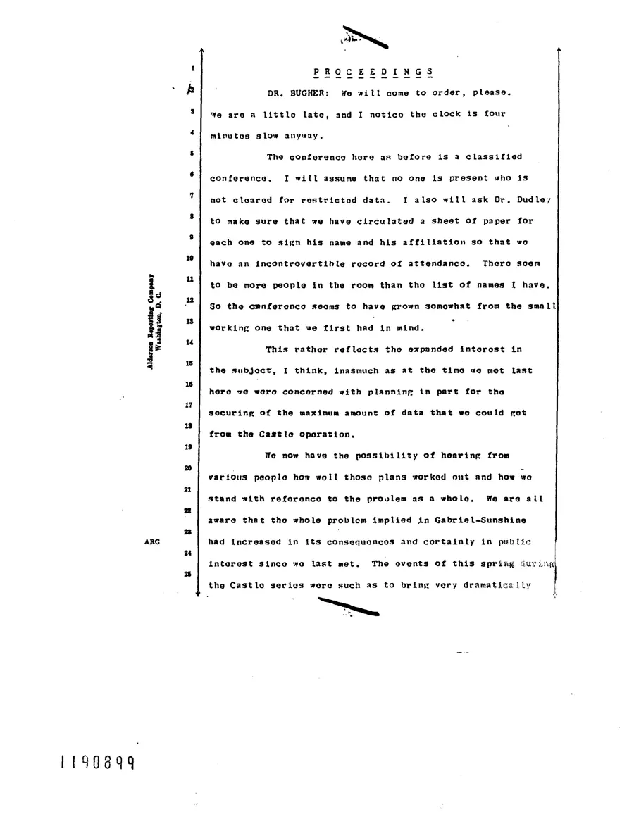 Report on Project Gabriel — leaf 69, facsimile of the released scan