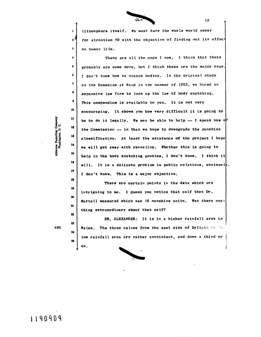Report on Project Gabriel — leaf 73, printed page 12, facsimile of the released scan