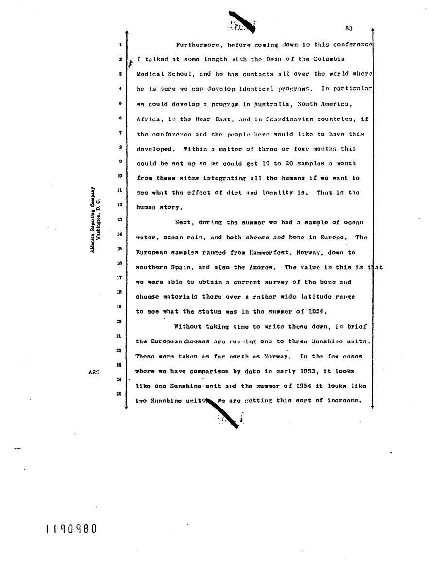 Report on Project Gabriel — leaf 77, printed page 83, facsimile of the released scan
