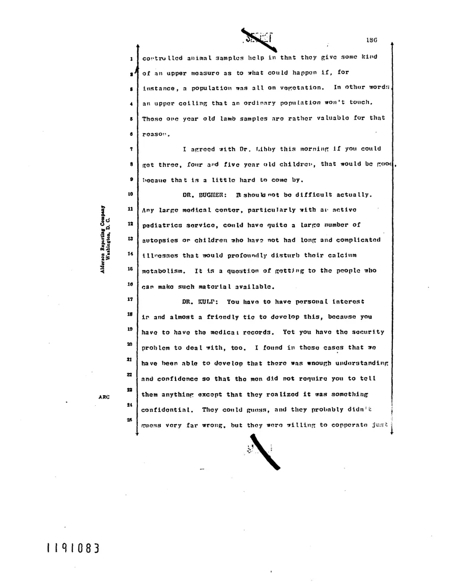 Report on Project Gabriel — leaf 78, printed page 186, facsimile of the released scan