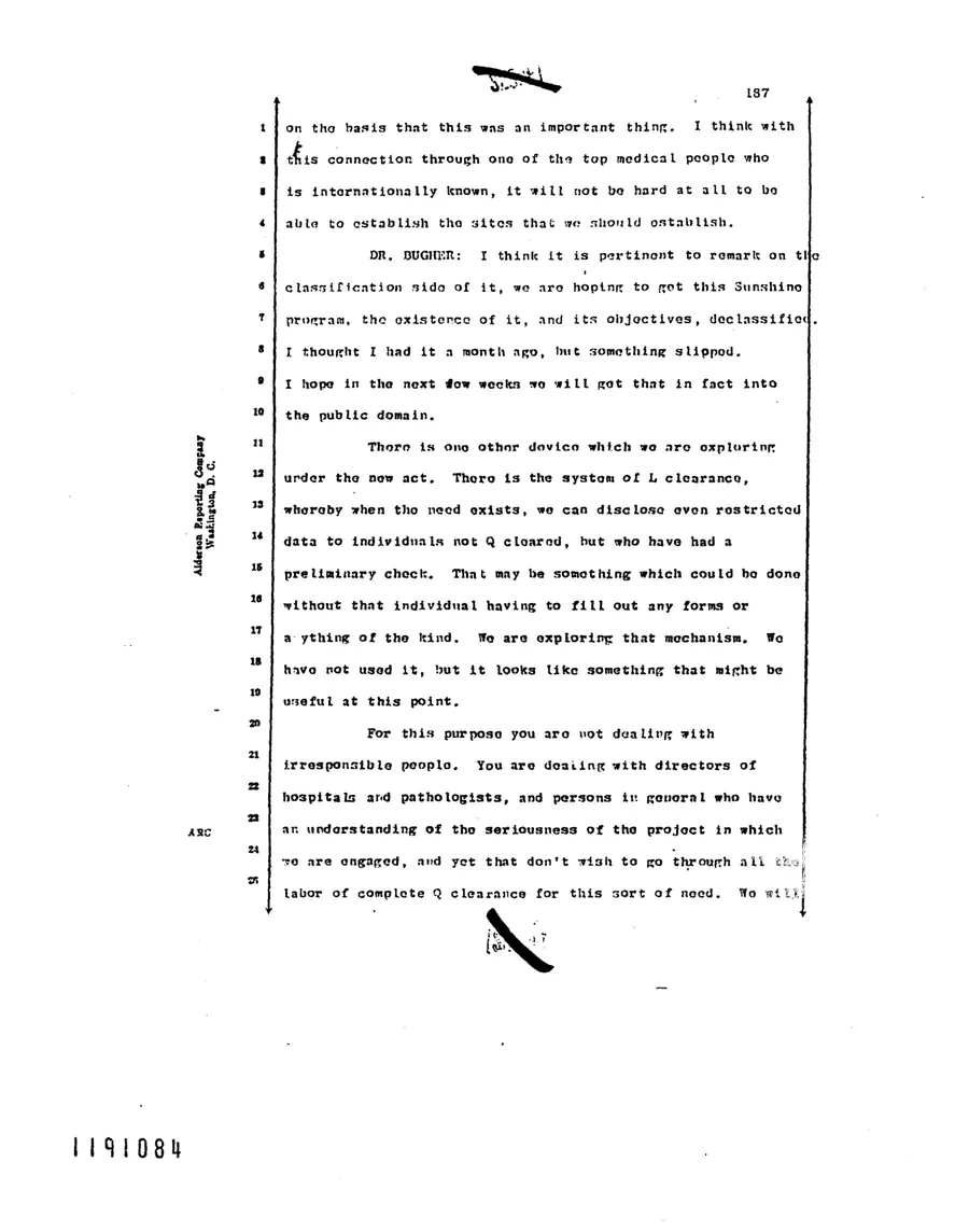 Report on Project Gabriel — leaf 79, printed page 187, facsimile of the released scan