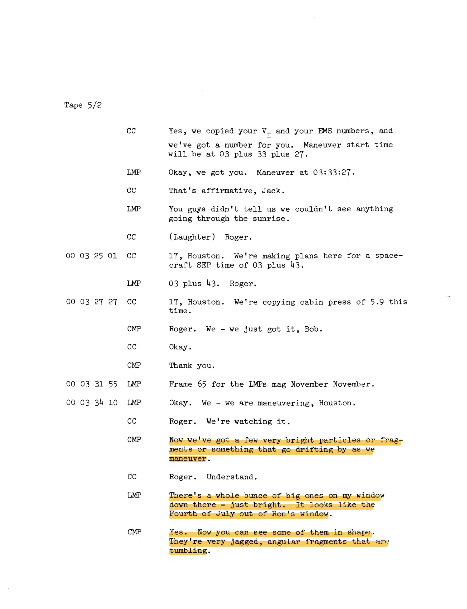Apollo 17 transcript: particles and light flashes, 1972 — opening source page