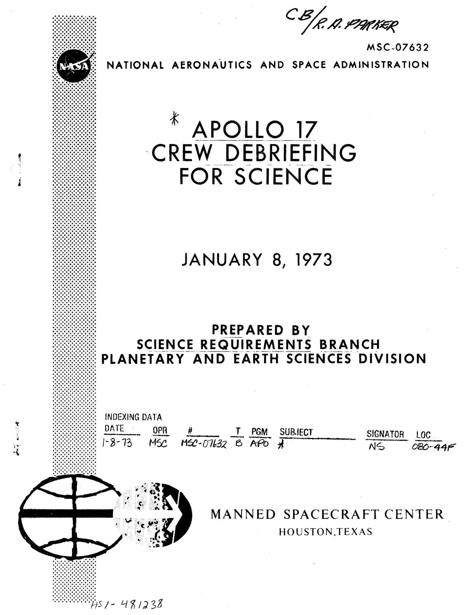 Apollo 17 science debriefing: ultraviolet observations, 1973 — opening source page