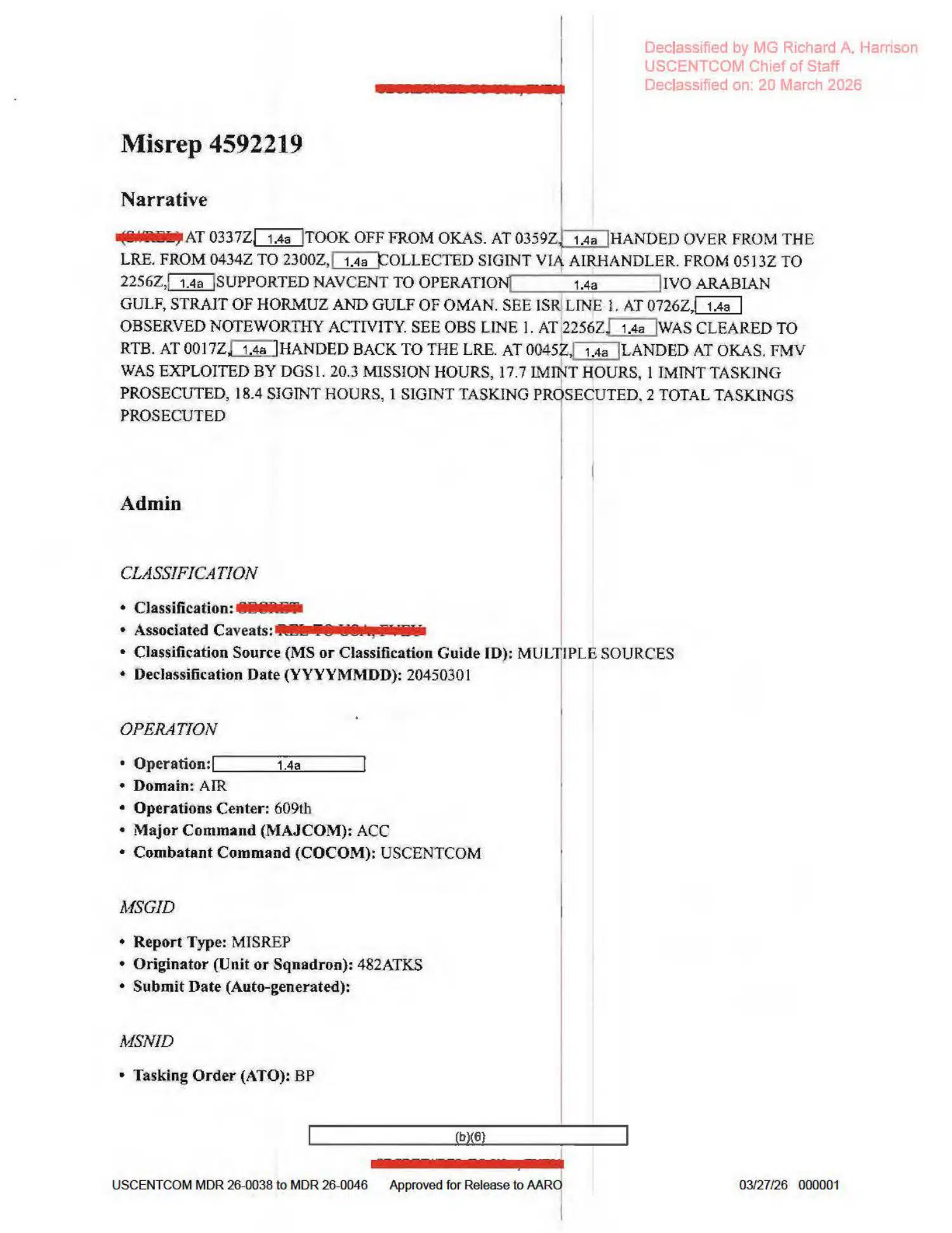 UAP mission report: cloud-obscured observation over the Arabian Gulf, August 2020 — opening source page