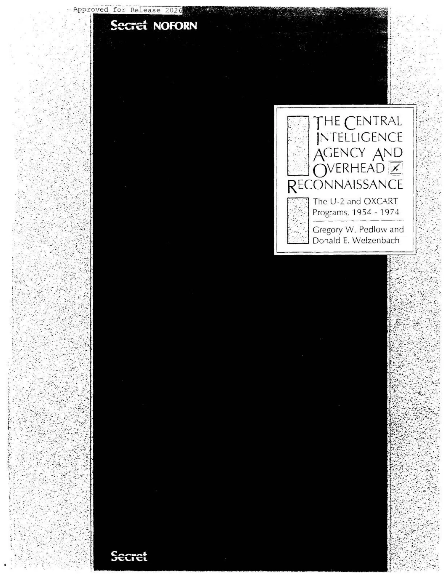 The U-2 and OXCART reconnaissance programs, 1954–1974 — opening source page