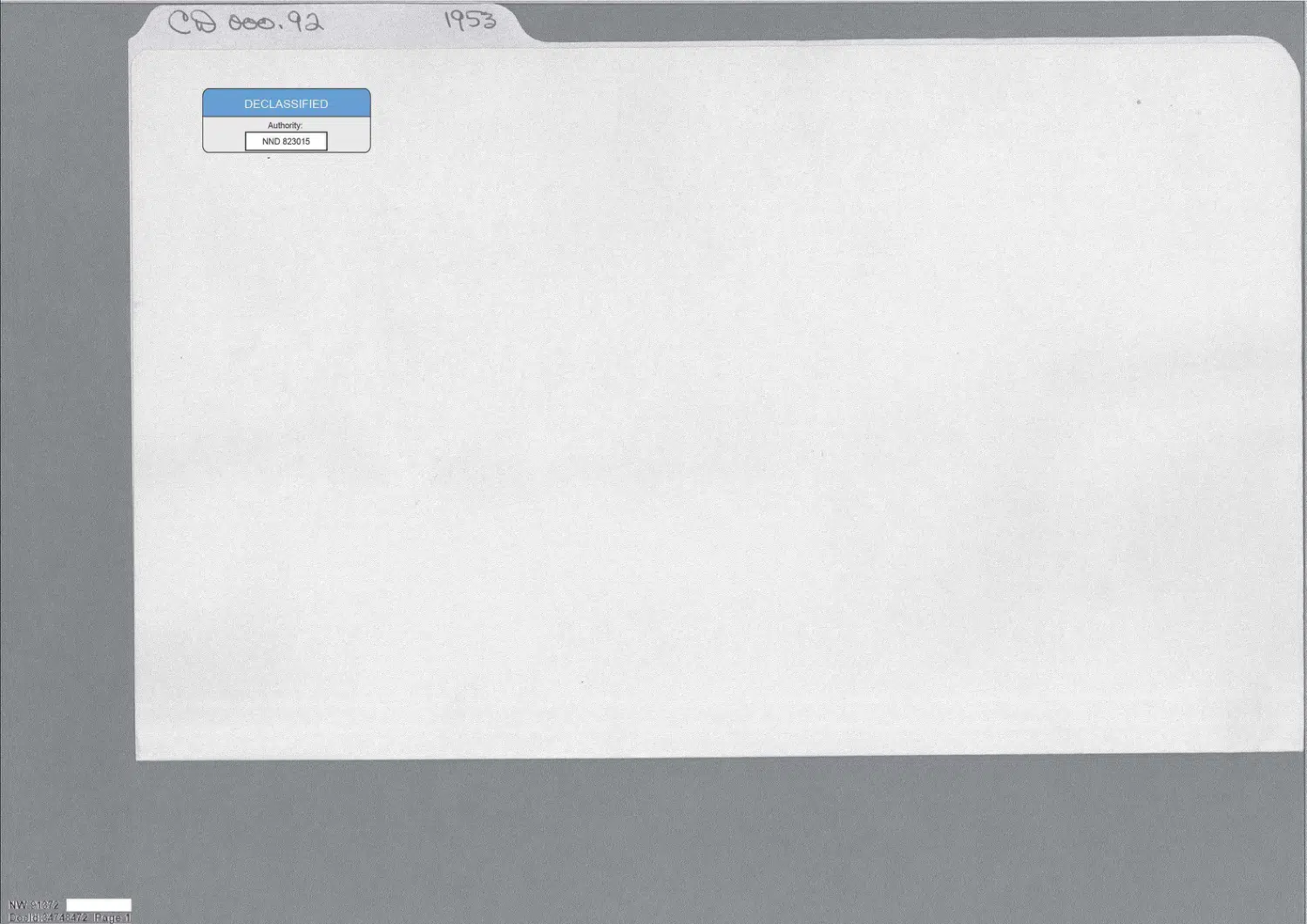 CIA Scientific Advisory Panel report sent to the Secretary of Defense, 1953 — opening source page