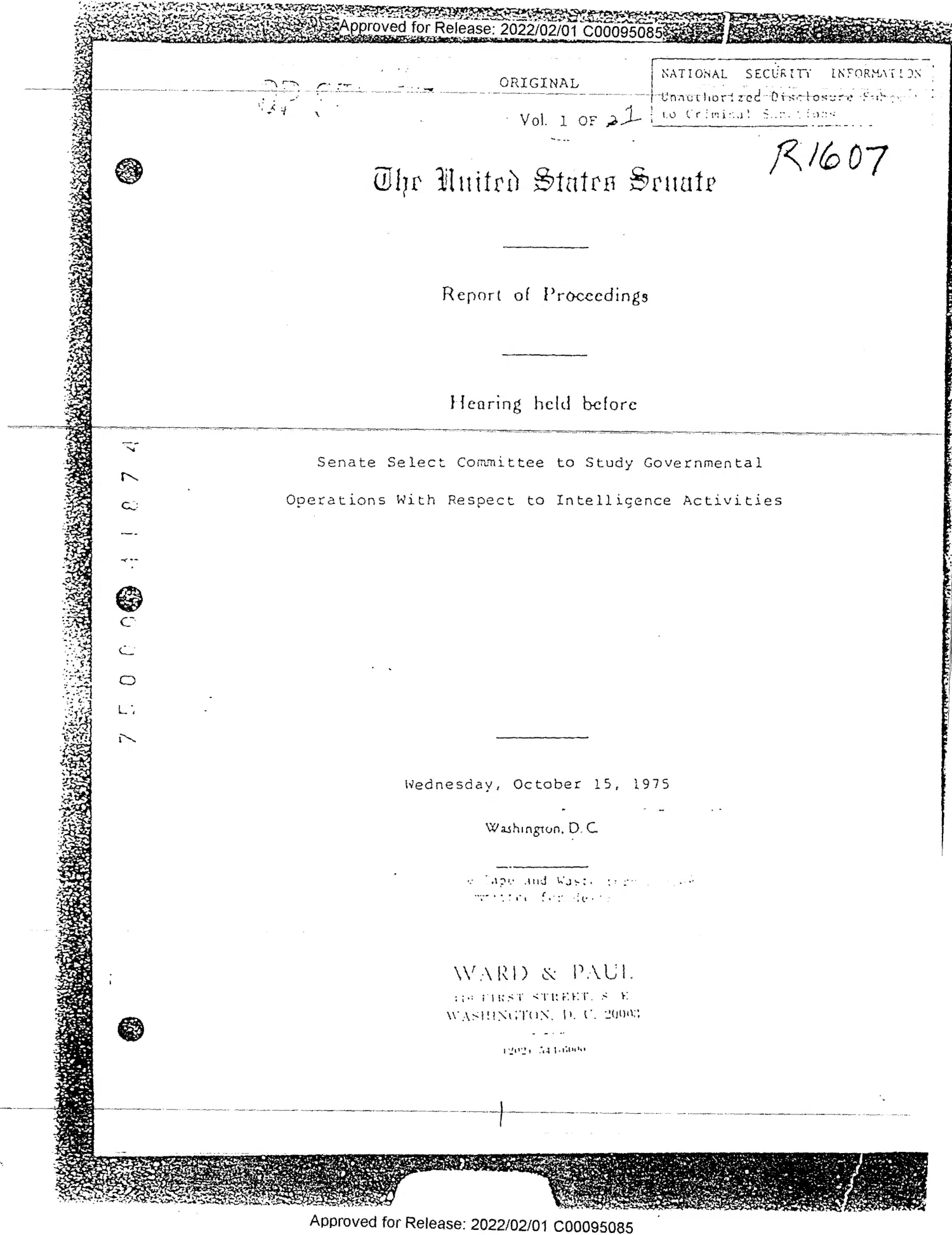 Gottlieb staff testimony, 15 October 1975 — opening source page