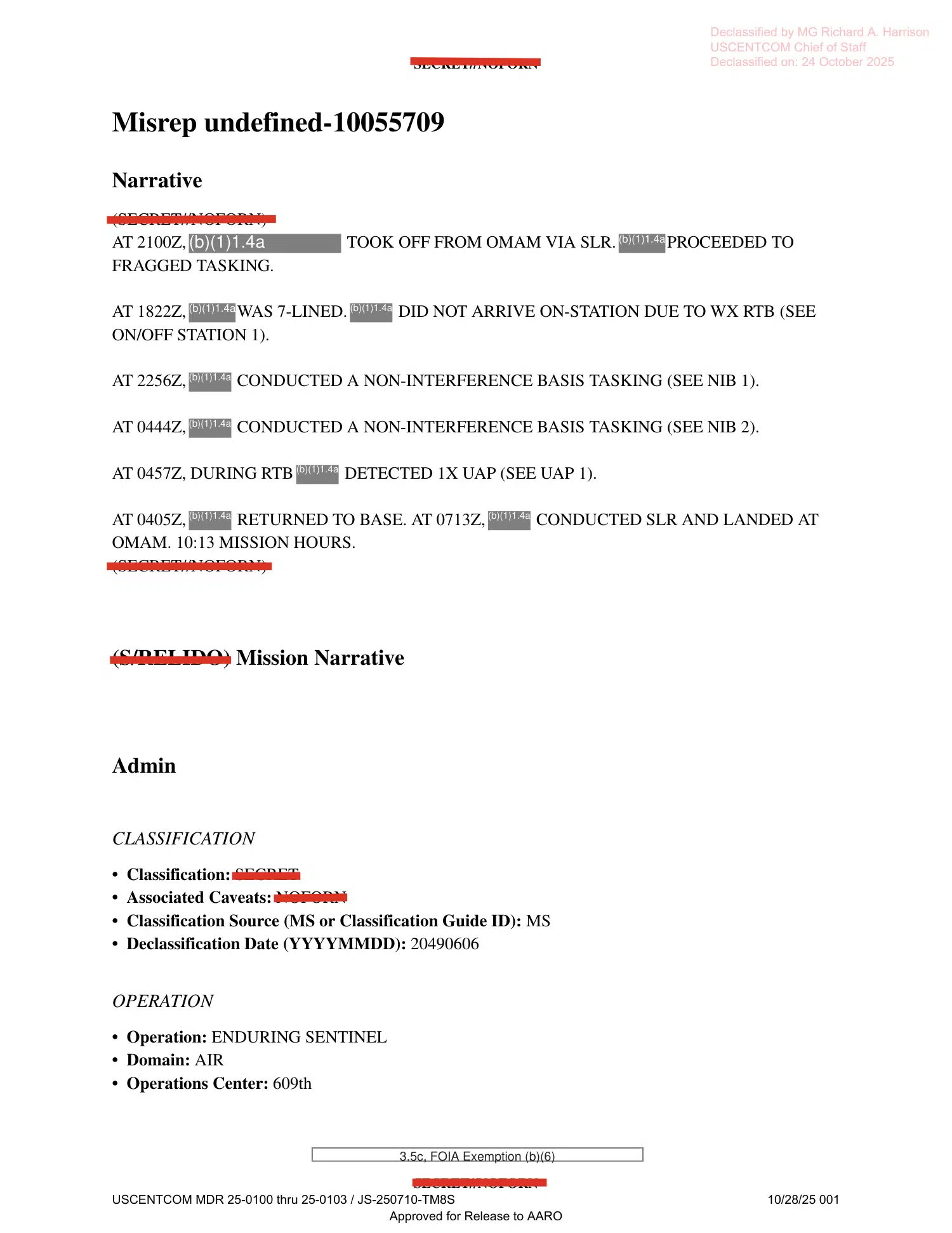 UAP mission report: United Arab Emirates, June 2024 (D027) — opening source page