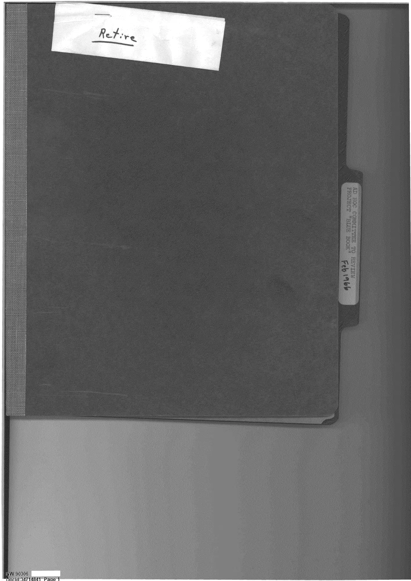 Air Force committee review of Project Blue Book, 1966–1967 — opening source page