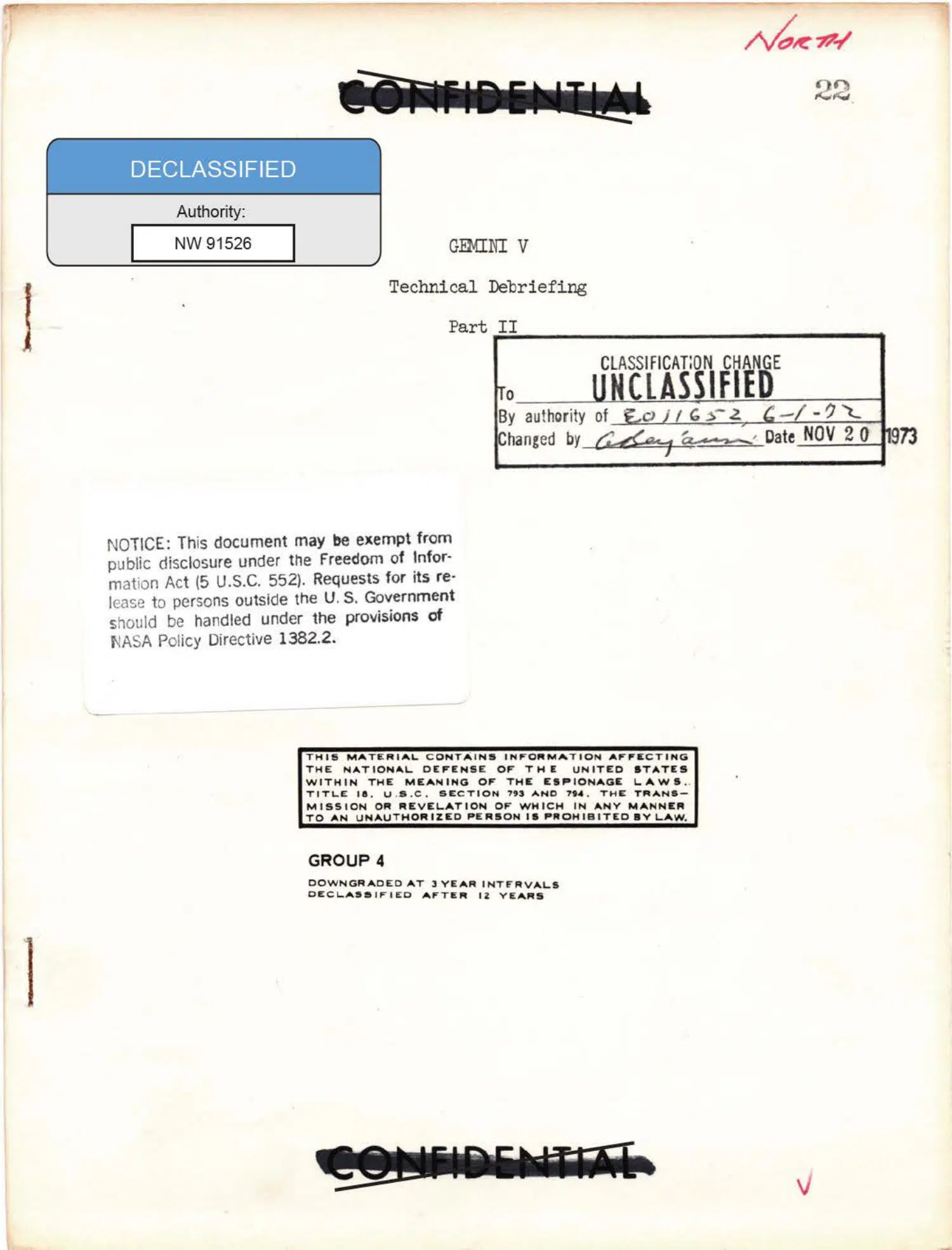 Gemini 5 technical debriefing, Part II, 1965 — opening source page