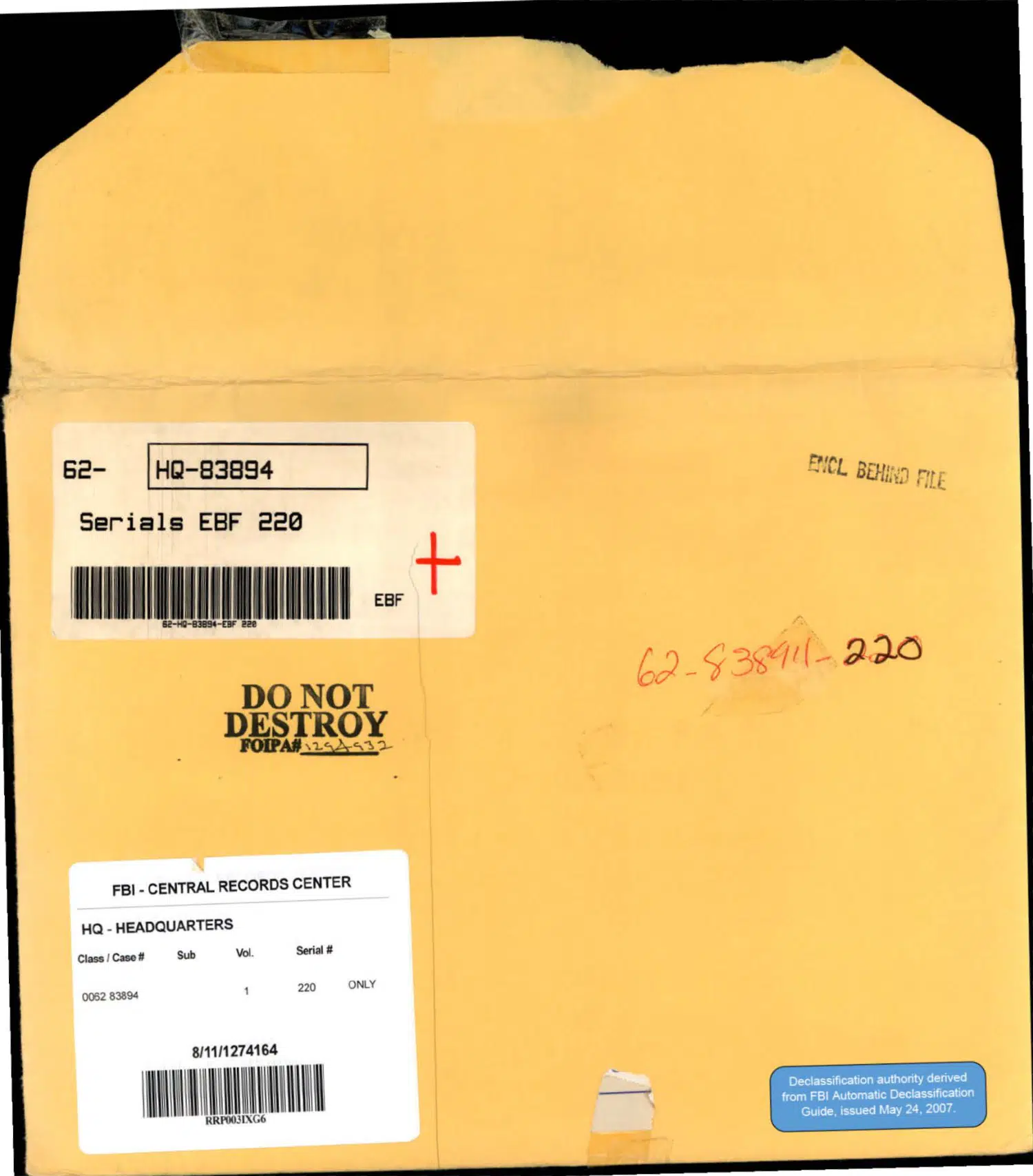 FBI flying-saucer file, Serial 220 — opening source page