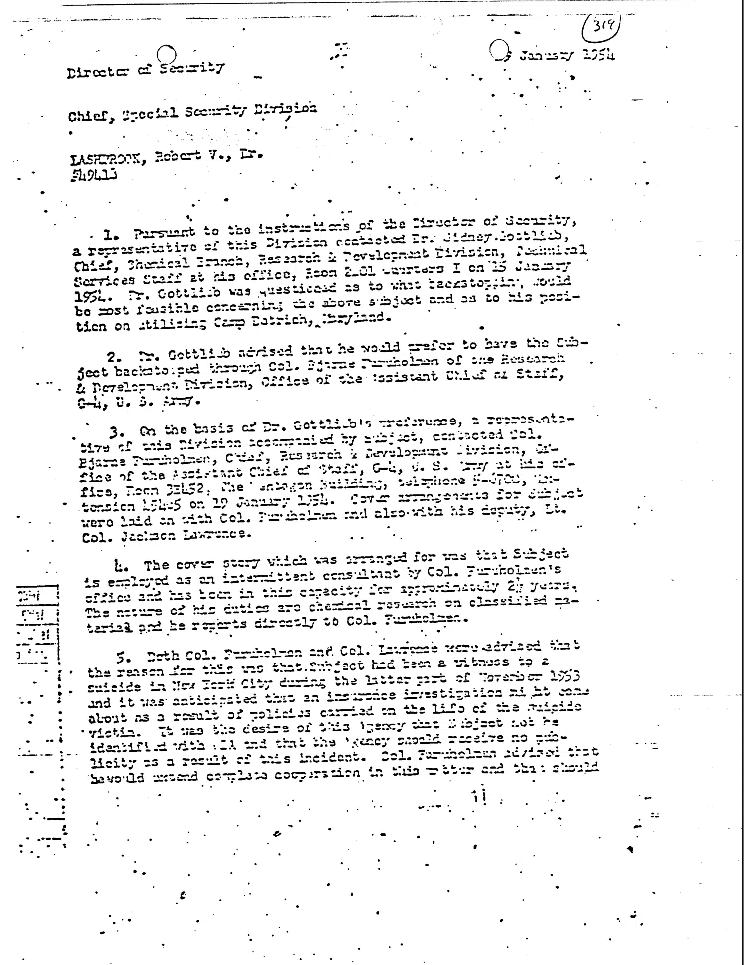 Robert Lashbrook personnel and security records — CIA 00146412 — opening source page