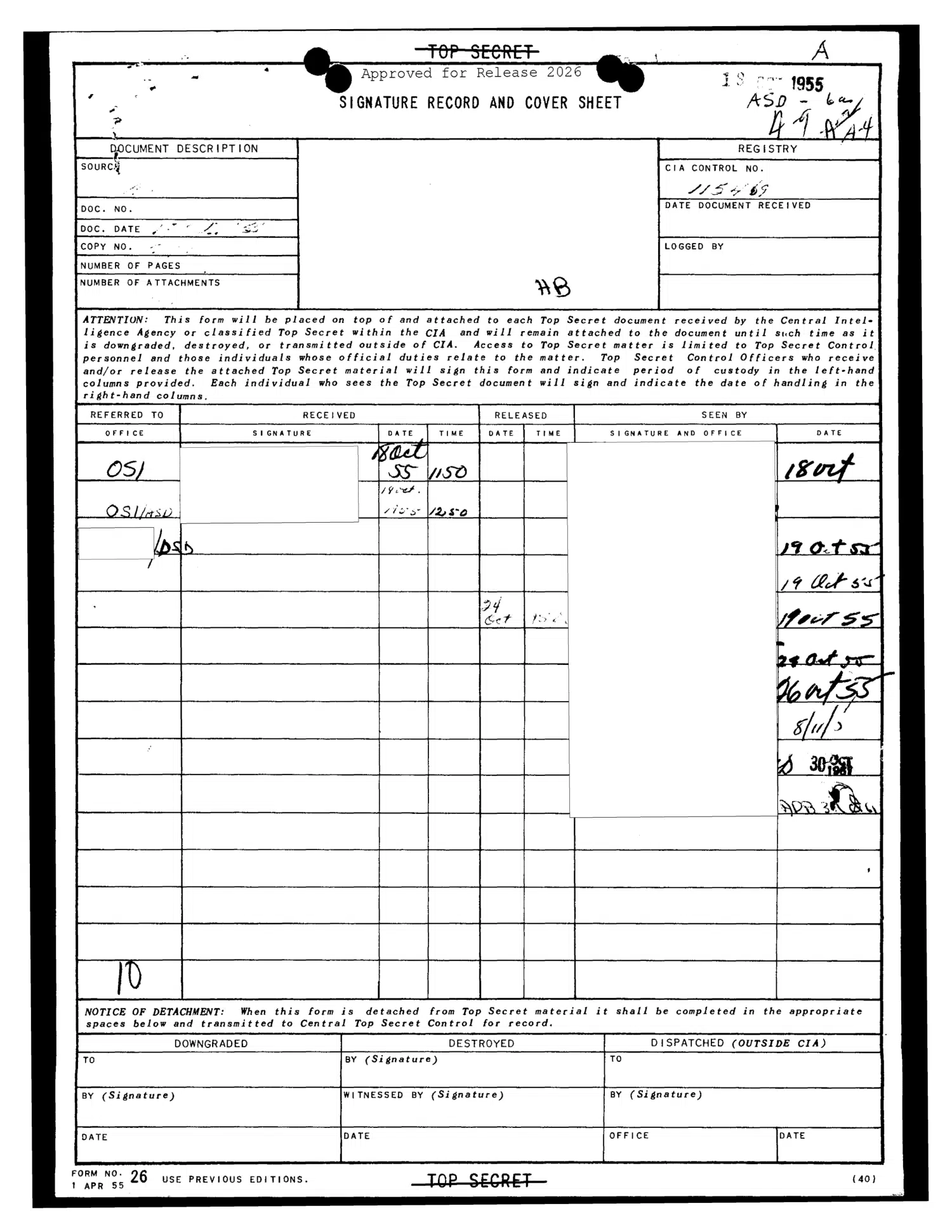 CIA analysis of unconventional-aircraft reports and Project Y, 1955 — opening source page
