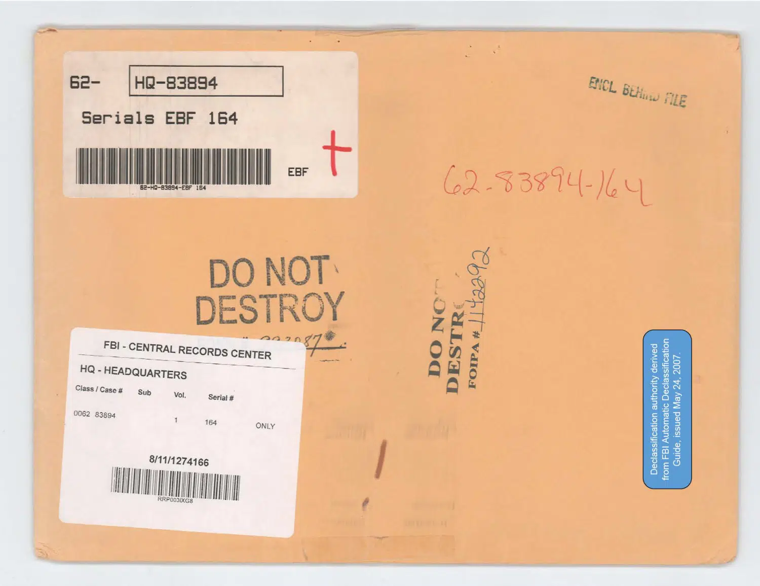 FBI flying-saucer file, Serial 164 — opening source page