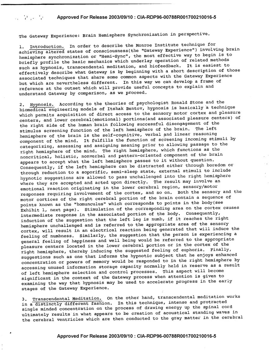 Analysis and Assessment of Gateway Process — source page 3, facsimile of the released scan