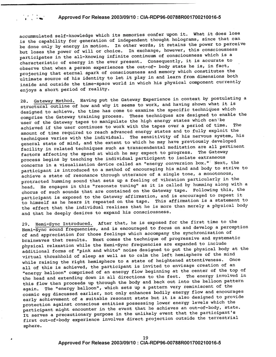 Analysis and Assessment of Gateway Process — source page 21, facsimile of the released scan