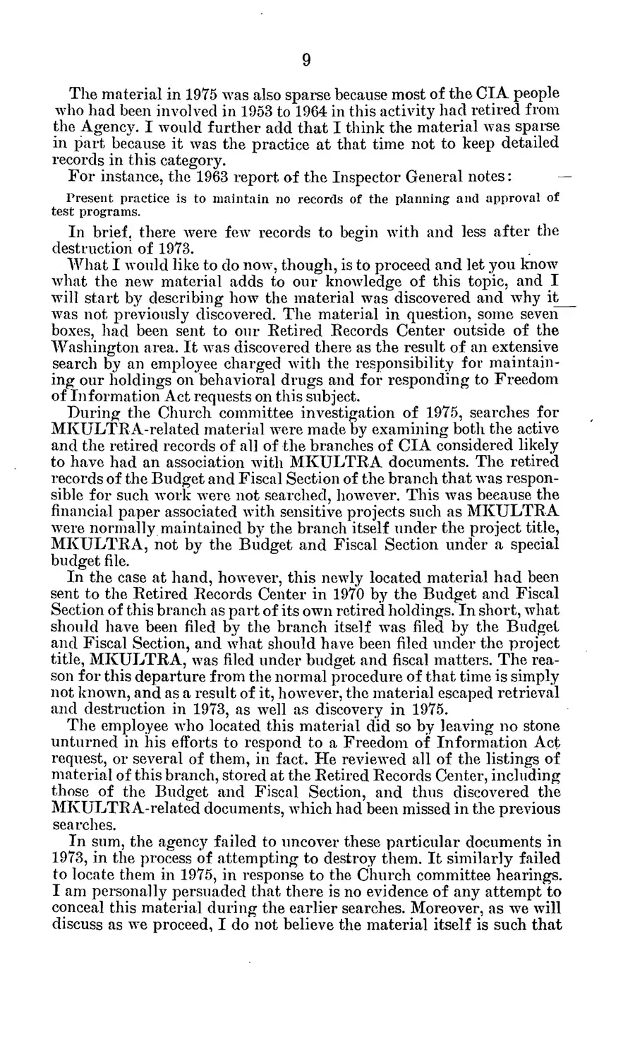 Project MKULTRA, the CIA's Program of Research in Behavioral Modification — source page 13, facsimile of the released scan