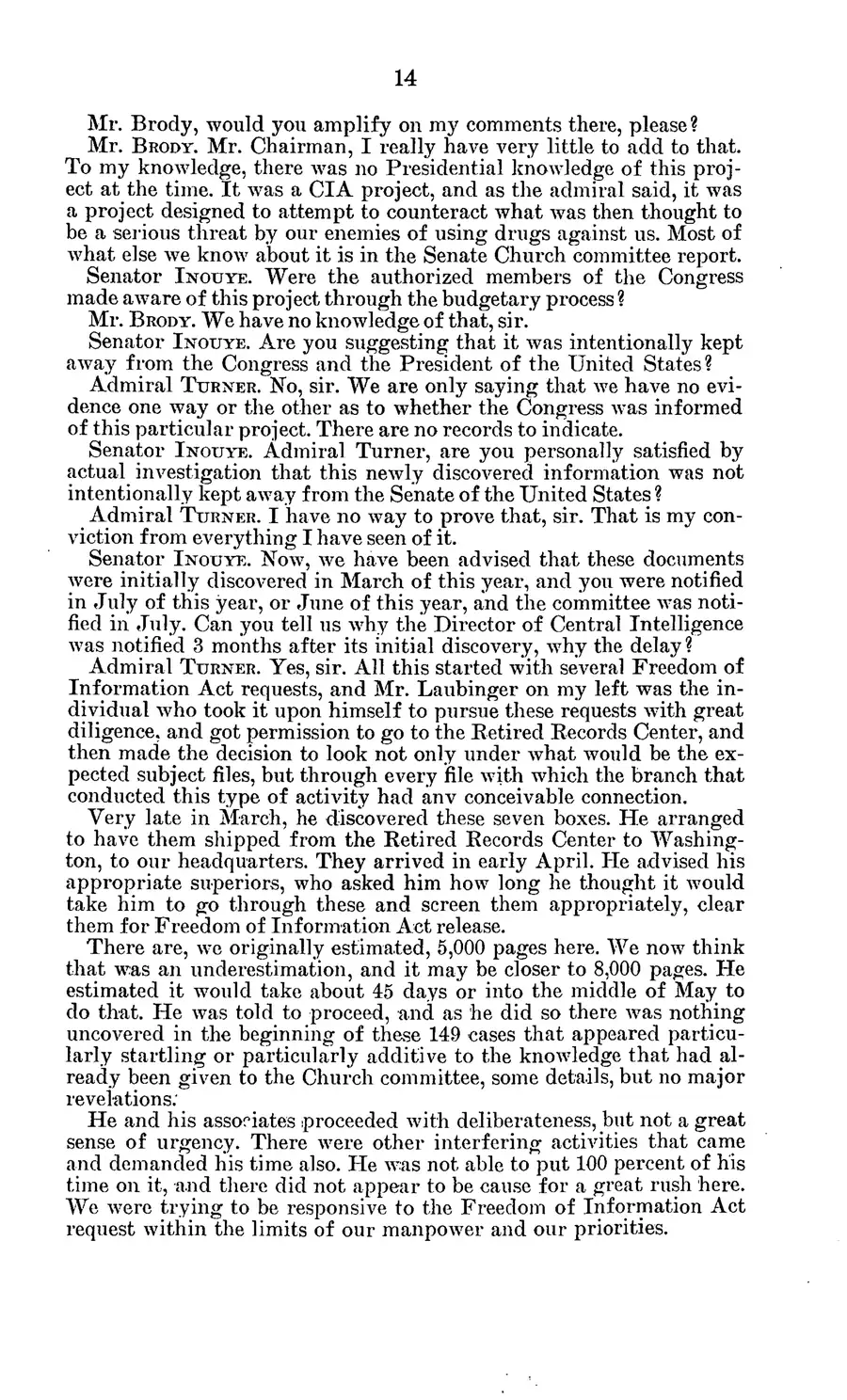 Project MKULTRA, the CIA's Program of Research in Behavioral Modification — source page 18, facsimile of the released scan
